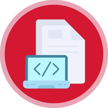 Coding Flat Multi Circle Icon vector