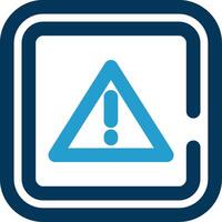 Alert Line Blue Two Color Icon vector