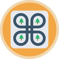 Overpass Flat Multi Circle Icon vector