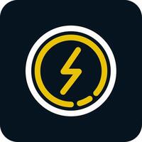 Flash Line Yellow White Icon vector