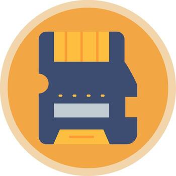 Memory Flat Multi Circle Icon vector