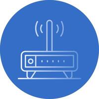 Modem Gradient Line Circle Icon vector