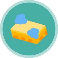 Sponge Flat Multi Circle Icon vector