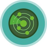 Radar Flat Multi Circle Icon vector