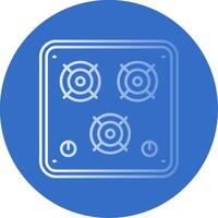 Stove Gradient Line Circle Icon vector