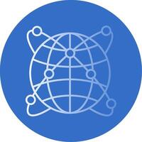 Internet Gradient Line Circle Icon vector