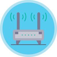 Router Flat Multi Circle Icon vector
