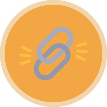 Link Flat Multi Circle Icon vector