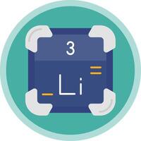 Lithium Flat Multi Circle Icon vector
