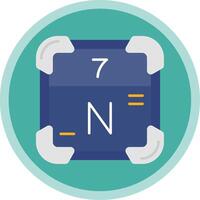 Nitrogen Flat Multi Circle Icon vector