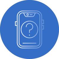 Question Gradient Line Circle Icon vector