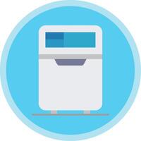 Fridge Flat Multi Circle Icon vector