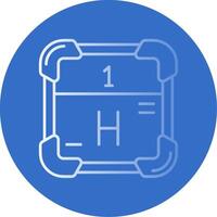 Hydrogen Gradient Line Circle Icon vector