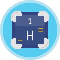 hidrógeno plano multi circulo icono vector