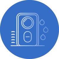 Humidifier Gradient Line Circle Icon vector