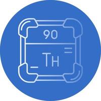 Thorium Gradient Line Circle Icon vector