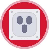 Outlet Flat Multi Circle Icon vector