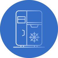 refrigerador degradado línea circulo icono vector