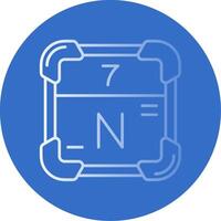 Nitrogen Gradient Line Circle Icon vector