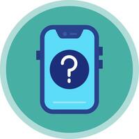 Question Flat Multi Circle Icon vector