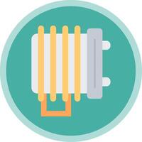 Heater Flat Multi Circle Icon vector