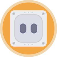 Socket Flat Multi Circle Icon vector