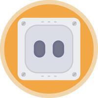 Socket Flat Multi Circle Icon vector