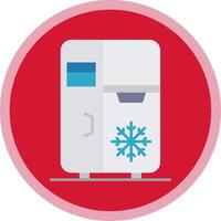 Refrigerator Flat Multi Circle Icon vector