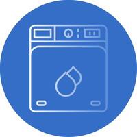 Laundry Gradient Line Circle Icon vector