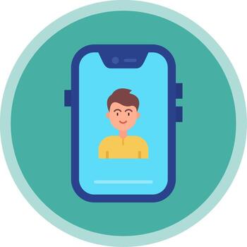 User Flat Multi Circle Icon vector