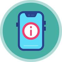 Info Flat Multi Circle Icon vector