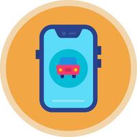 Car Flat Multi Circle Icon vector