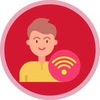 Wifi Flat Multi Circle Icon vector