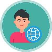 Global Flat Multi Circle Icon vector