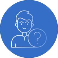 Question Gradient Line Circle Icon vector