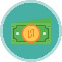 Shekel Flat Multi Circle Icon vector