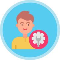 Maintenance Flat Multi Circle Icon vector