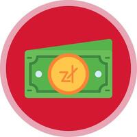 Zloty Flat Multi Circle Icon vector