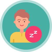 dormir plano multi circulo icono vector