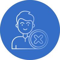 Cancel Gradient Line Circle Icon vector