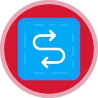 Zigzag Flat Multi Circle Icon vector