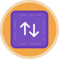 Swap Flat Multi Circle Icon vector