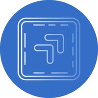 Chevron Gradient Line Circle Icon vector