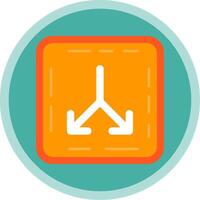 Split Flat Multi Circle Icon vector