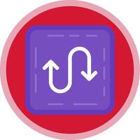Zigzag Flat Multi Circle Icon vector