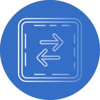 Swap Gradient Line Circle Icon vector