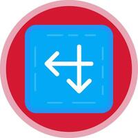 Intersect Flat Multi Circle Icon vector
