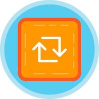 Loop Flat Multi Circle Icon vector