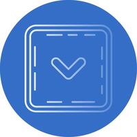 Chevron Gradient Line Circle Icon vector