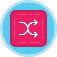 Shuffle Flat Multi Circle Icon vector